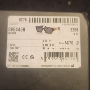 Versace Black and Dark Grey Sunglasses